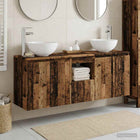 Badkamerkastenset 3 st Oud hout 49,5 x 35 x 63 cm Bewerkt hout