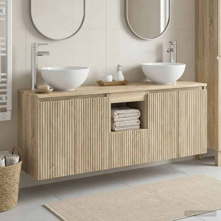 Badkamerkastenset 3 st Sonoma Eiken 49,5 x 41 x 64,5 cm
