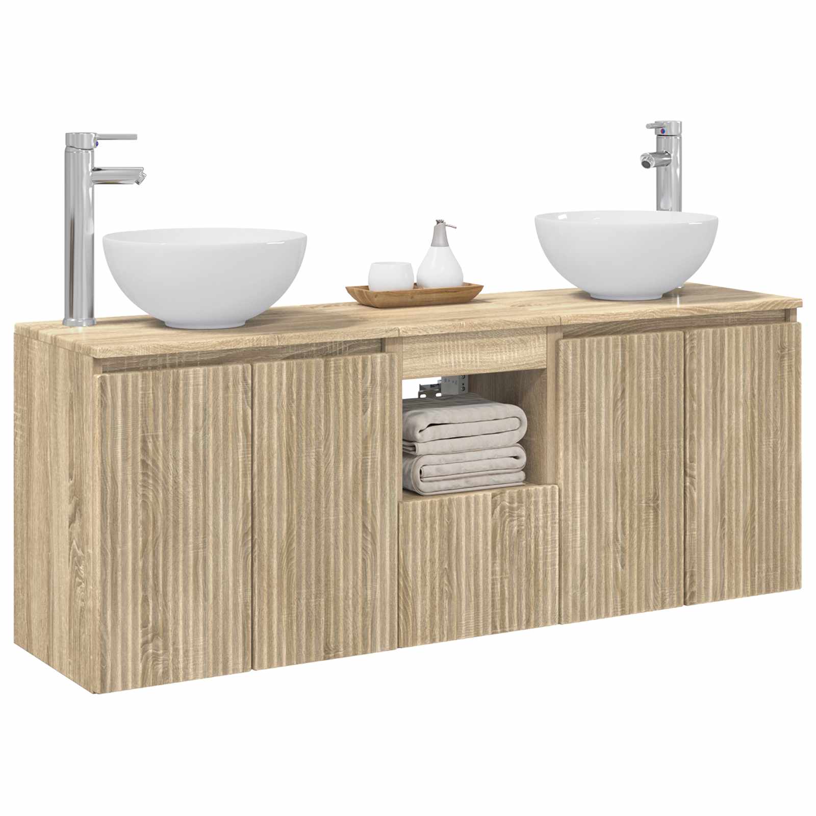 Badkamerkastenset 3 st Sonoma Eiken 49,5 x 41 x 64,5 cm