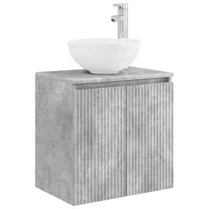 Badkamerkastenset 3 st Betongrijs 49,5 x 41 x 64,5 cm