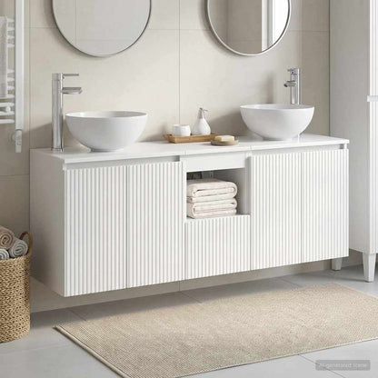 Badkamerkastenset 3 st Hoogglans Wit 49,5 x 41 x 64,5 cm