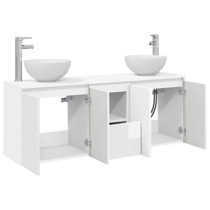 Badkamerkastenset 3 st Hoogglans Wit 49,5 x 41 x 64,5 cm