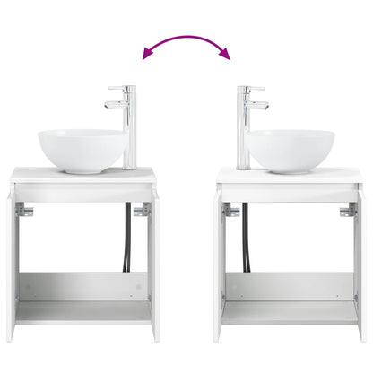 Badkamerkastenset 3 st Hoogglans Wit 49,5 x 41 x 64,5 cm