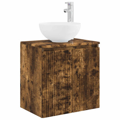 Badkamerkastenset 3 st Gerookt eiken 49,5 x 41 x 64,5 cm