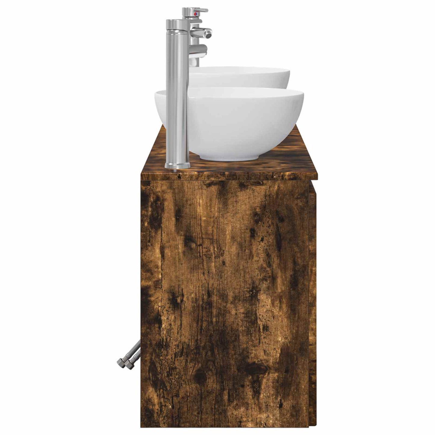 Badkamerkastenset 3 st Gerookt eiken 49,5 x 41 x 64,5 cm