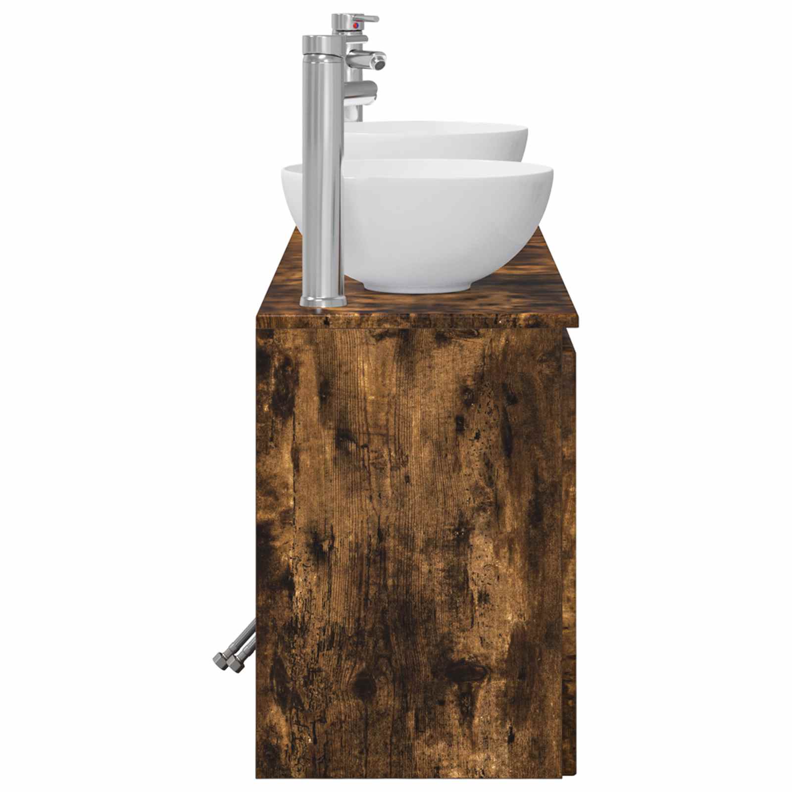 Badkamerkastenset 3 st Gerookt eiken 49,5 x 41 x 64,5 cm