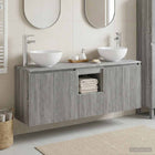 Badkamerkastenset 3 st Grijs Sonoma 49,5 x 41 x 64,5 cm