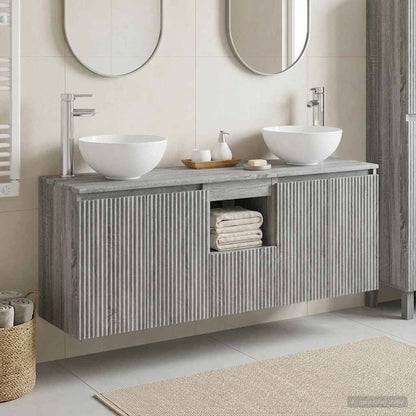 Badkamerkastenset 3 st Grijs Sonoma 49,5 x 41 x 64,5 cm