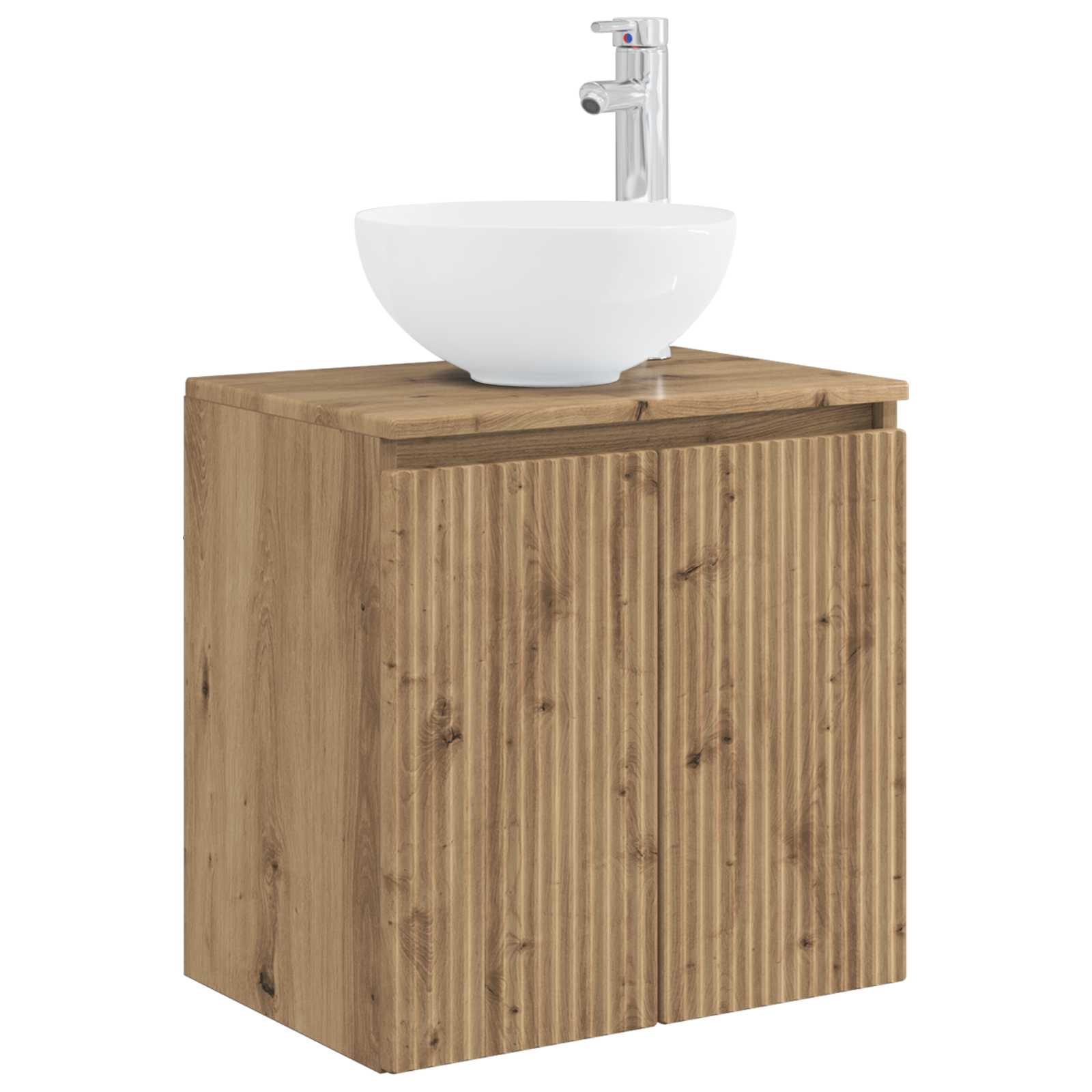 Badkamerkastenset 3 st Artisanaal eiken 49,5 x 41 x 64,5 cm