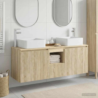 Badkamerkastenset 3 st Sonoma Eiken 49,5 x 41 x 63 cm