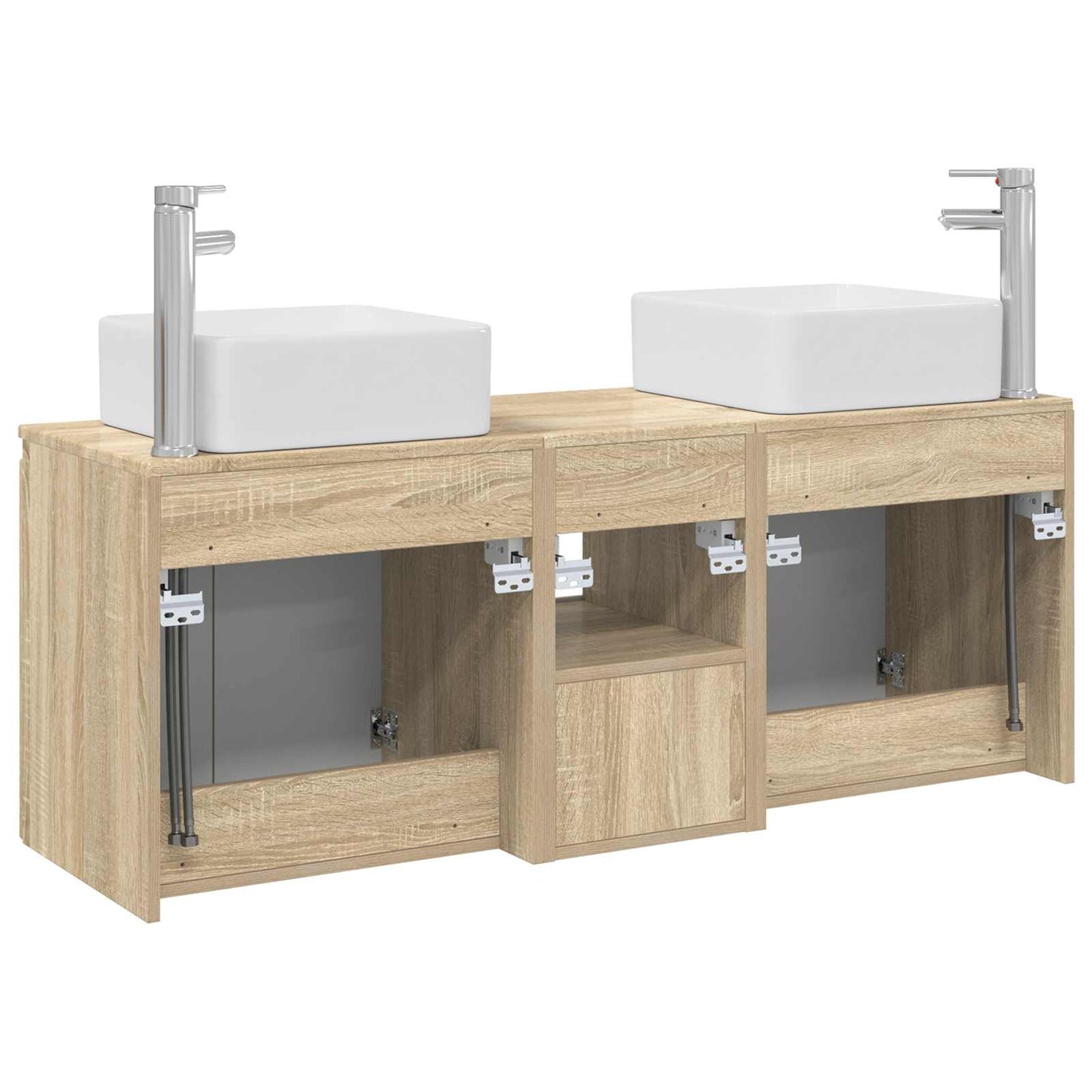 Badkamerkastenset 3 st Sonoma Eiken 49,5 x 41 x 63 cm