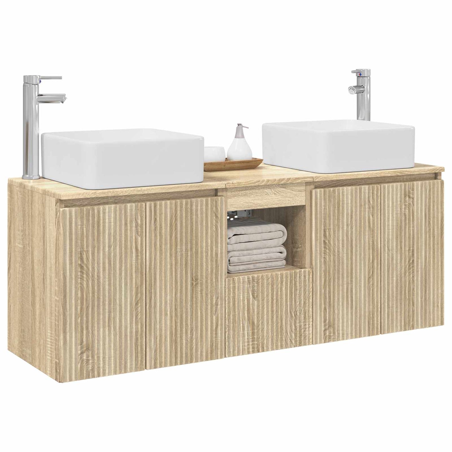 Badkamerkastenset 3 st Sonoma Eiken 49,5 x 41 x 63 cm
