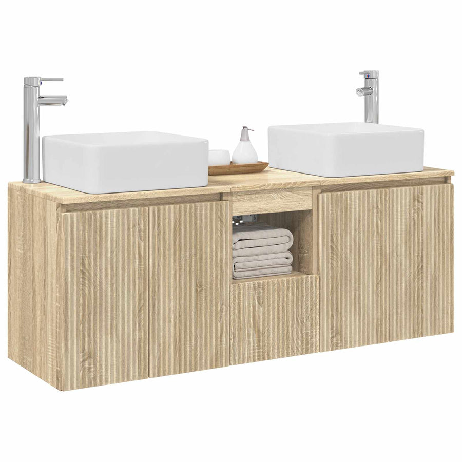 Badkamerkastenset 3 st Sonoma Eiken 49,5 x 41 x 63 cm