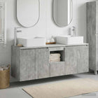 Badkamerkastenset 3 st Betongrijs 49,5 x 41 x 63 cm