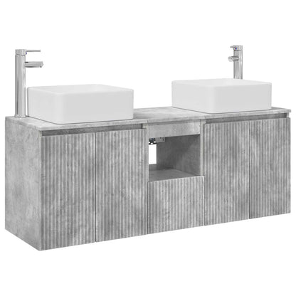 Badkamerkastenset 3 st Betongrijs 49,5 x 41 x 63 cm
