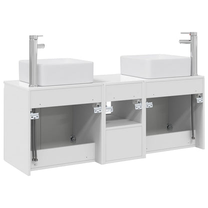 Badkamerkastenset 3 st Hoogglans Wit 49,5 x 41 x 63 cm