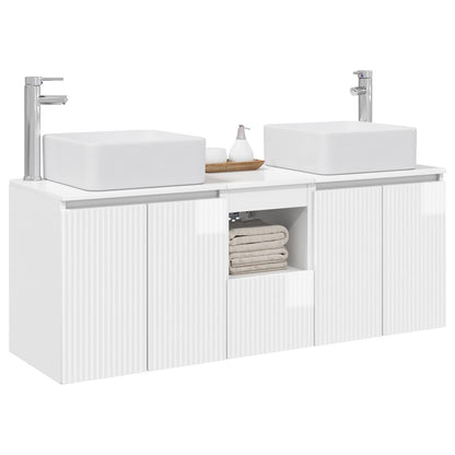 Badkamerkastenset 3 st Hoogglans Wit 49,5 x 41 x 63 cm