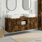 Badkamerkastenset 3 st Gerookt eiken 49,5 x 41 x 63 cm