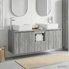 Badkamerkastenset 3 st Grijs Sonoma 49,5 x 41 x 63 cm