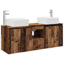Badkamerkastenset 3 st Oud hout 49,5 x 41 x 63 cm Bewerkt hout