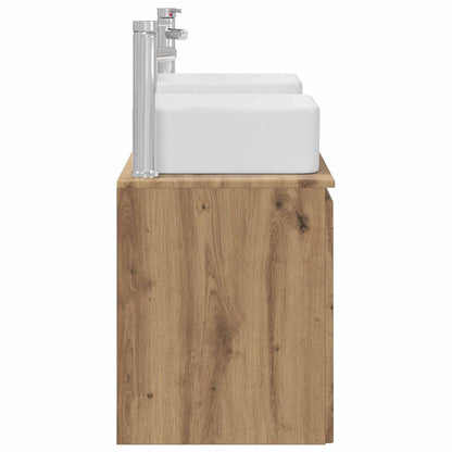 Badkamerkastenset 3 st Artisanaal eiken 49,5 x 41 x 63 cm