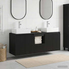 Badkamerkastenset 3 st Zwart 49,5 x 41 x 62,5 cm Bewerkt hout
