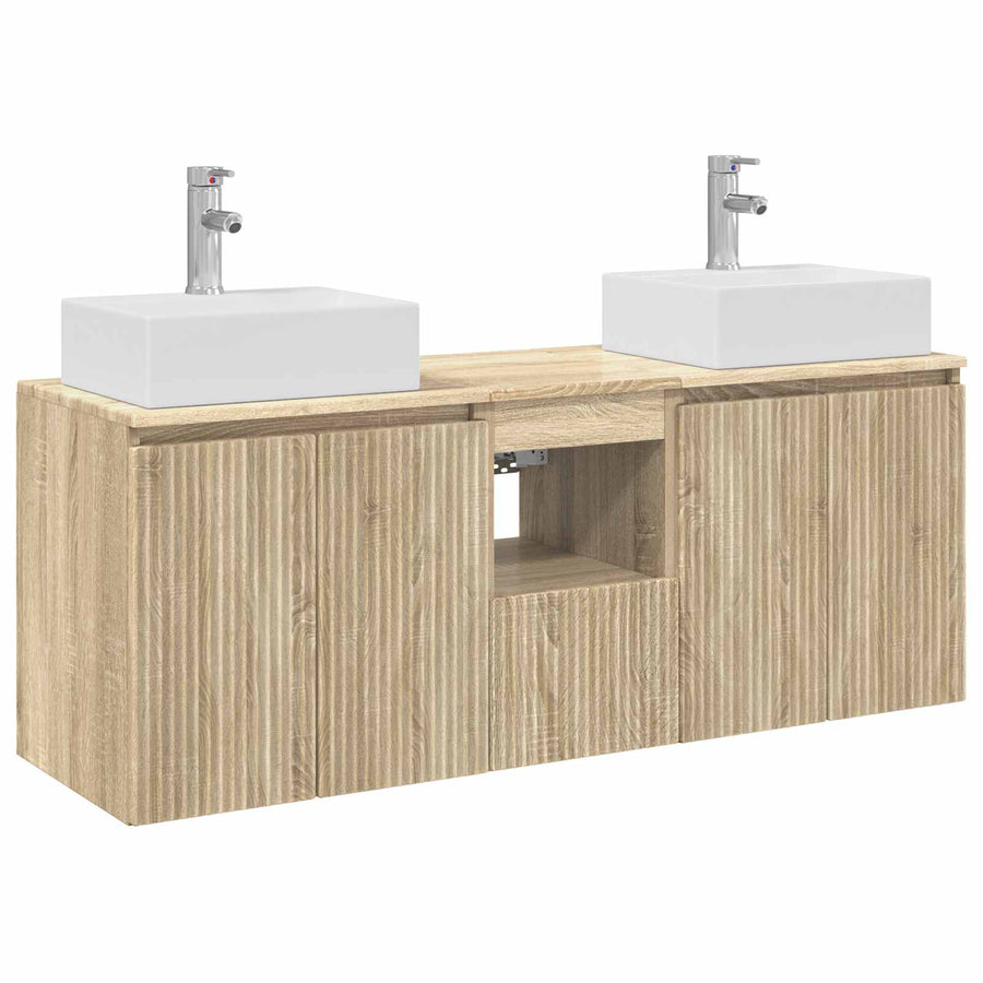 Badkamerkastenset 3 st Sonoma Eiken 49,5 x 41 x 62,5 cm