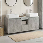 Badkamerkastenset 3 st Betongrijs 49,5 x 41 x 62,5 cm