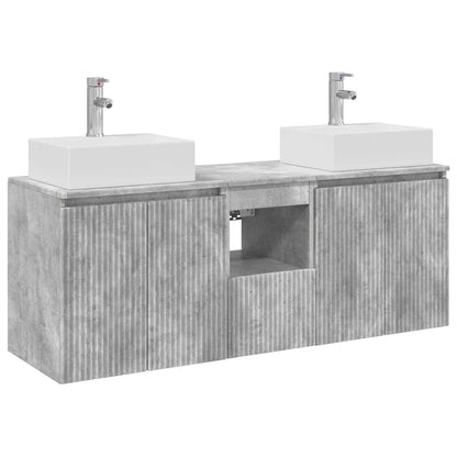 Badkamerkastenset 3 st Betongrijs 49,5 x 41 x 62,5 cm