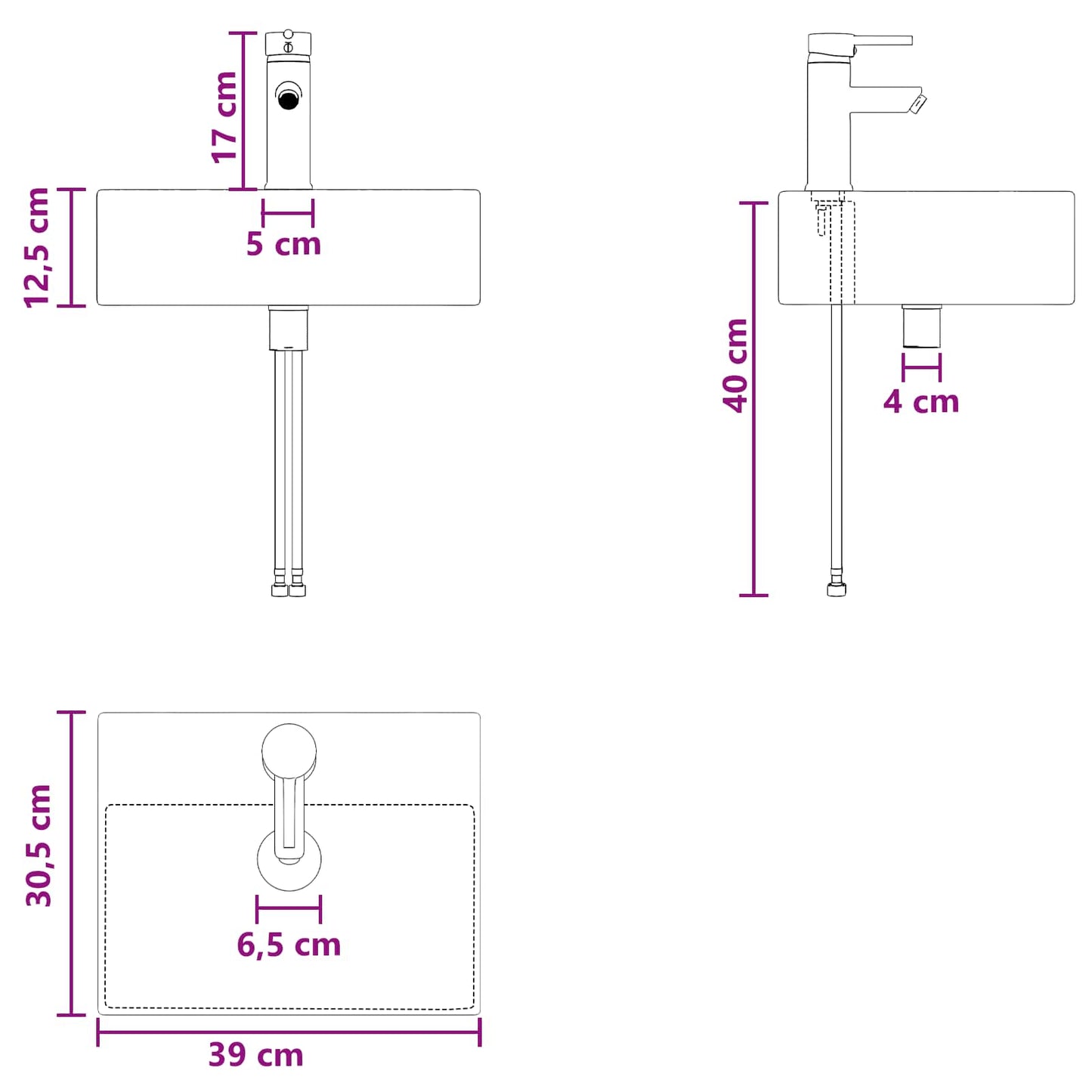 Badkamerkastenset 3 st Betongrijs 49,5 x 41 x 62,5 cm