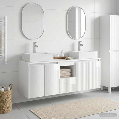 Badkamerkastenset 3 st Hoogglans Wit 49,5 x 41 x 62,5 cm
