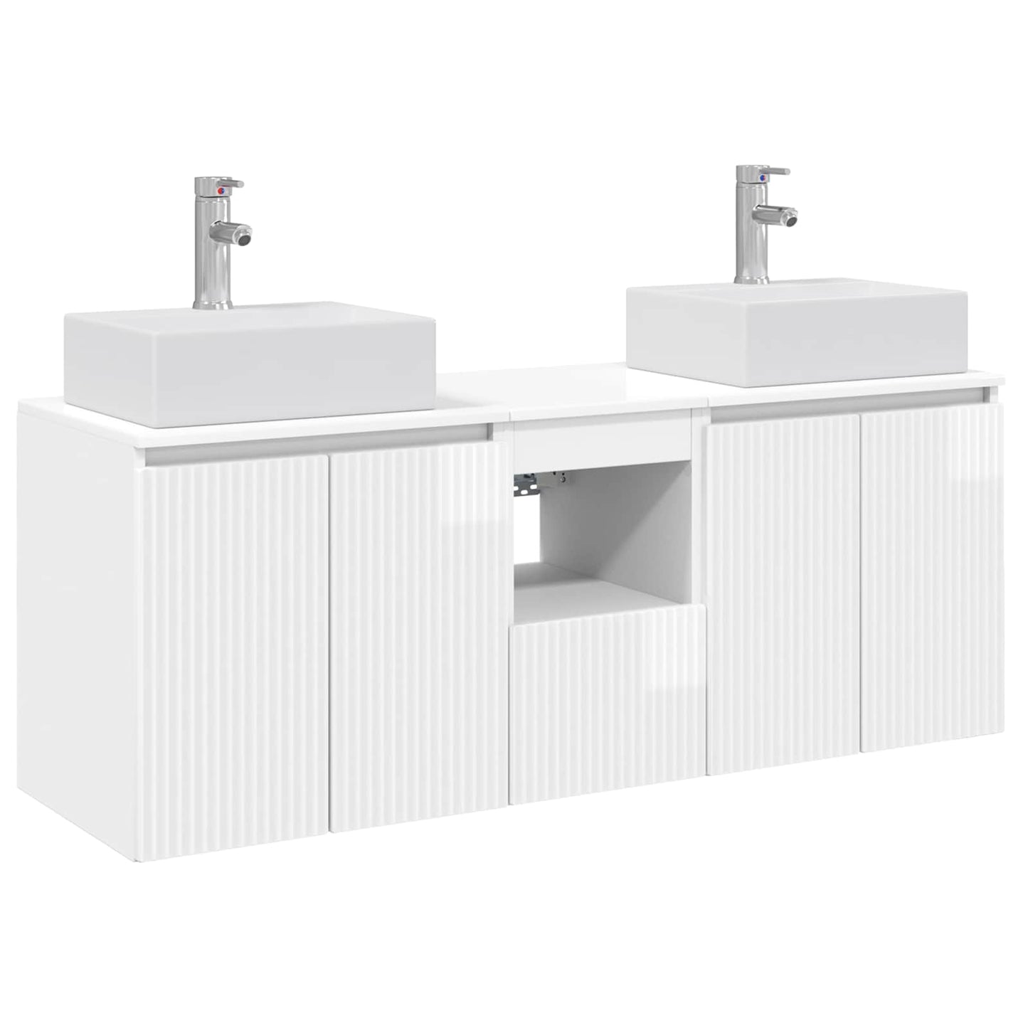 Badkamerkastenset 3 st Hoogglans Wit 49,5 x 41 x 62,5 cm