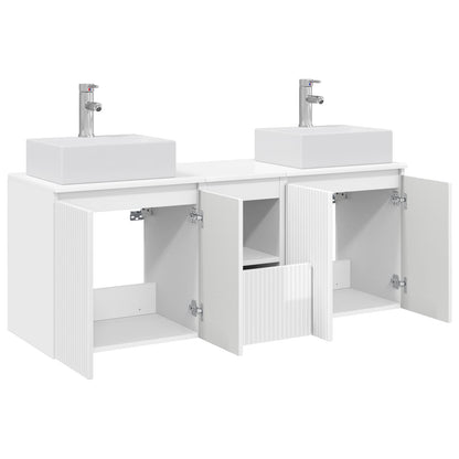 Badkamerkastenset 3 st Hoogglans Wit 49,5 x 41 x 62,5 cm