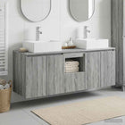 Badkamerkastenset 3 st Grijs Sonoma 49,5 x 41 x 62,5 cm