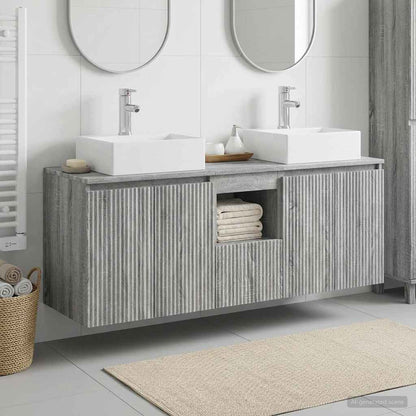 Badkamerkastenset 3 st Grijs Sonoma 49,5 x 41 x 62,5 cm