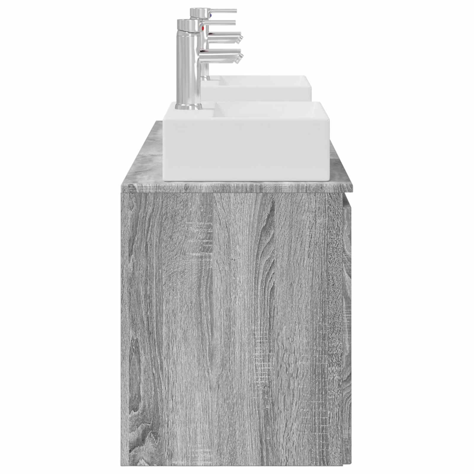 Badkamerkastenset 3 st Grijs Sonoma 49,5 x 41 x 62,5 cm