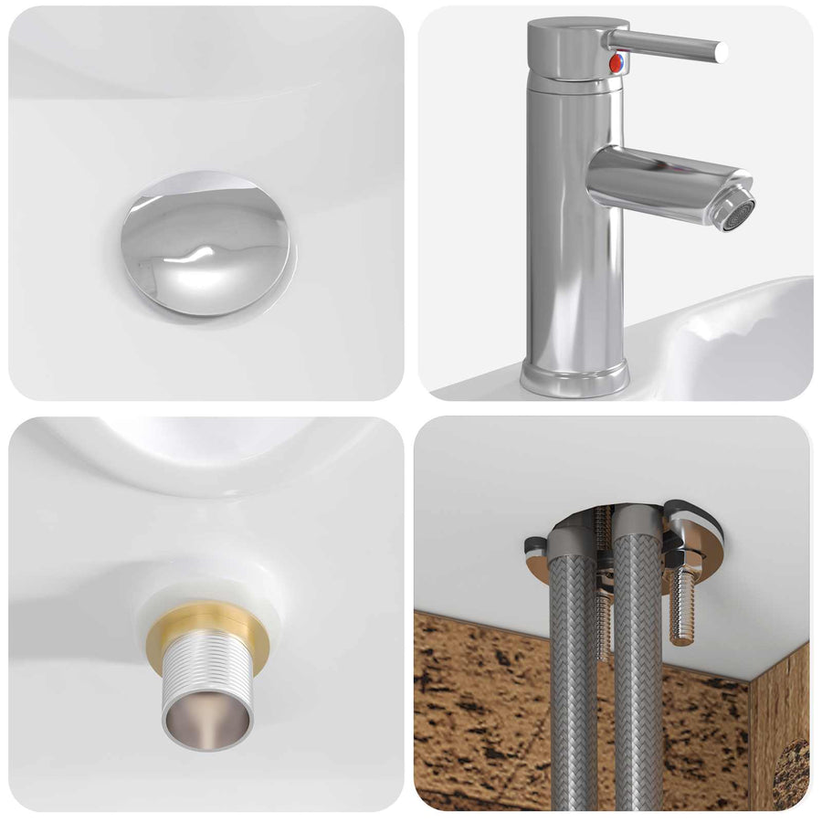 Badkamerkastenset 3 st Oud hout 49,5 x 41 x 62,5 cm