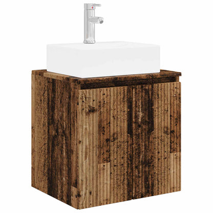 Badkamerkastenset 3 st Oud hout 49,5 x 41 x 62,5 cm