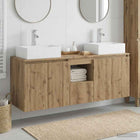 Badkamerkastenset 3 st Artisanaal eiken 49,5 x 41 x 62,5 cm