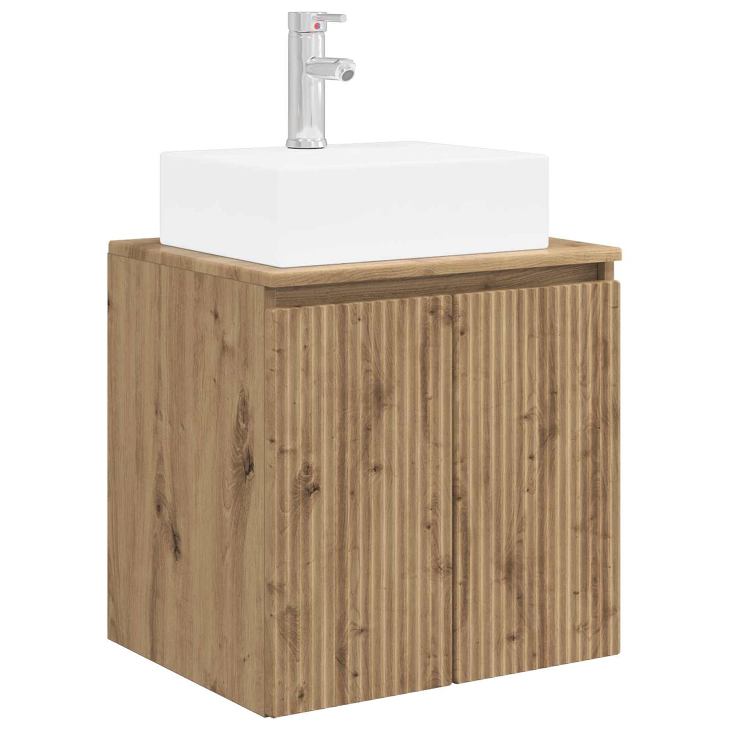 Badkamerkastenset 3 st Artisanaal eiken 49,5 x 41 x 62,5 cm