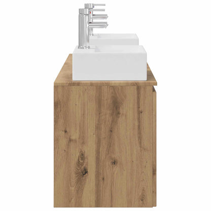 Badkamerkastenset 3 st Artisanaal eiken 49,5 x 41 x 62,5 cm