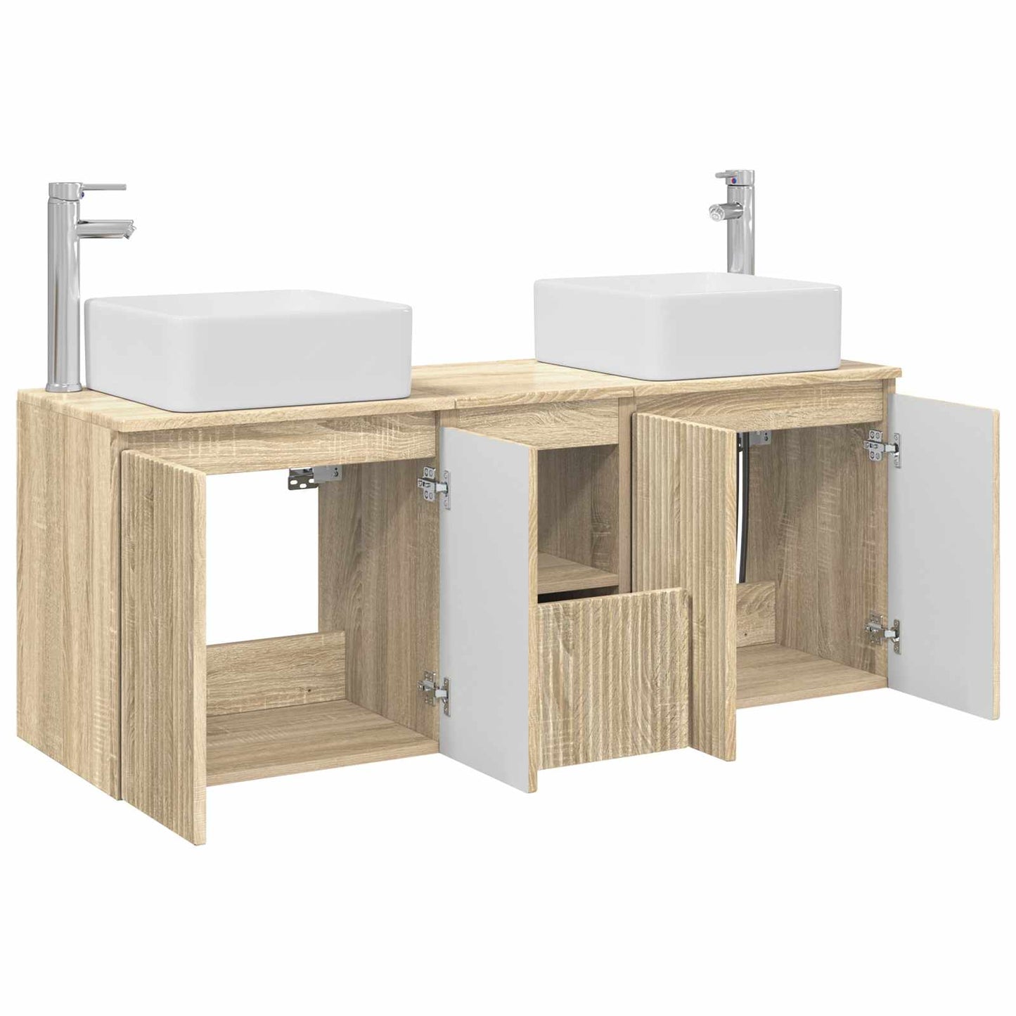 Badkamerkastenset 3 st Sonoma Eiken 53 x 35 x 63 cm