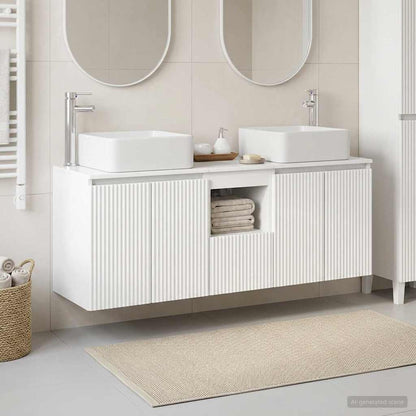 Badkamerkastenset 3 st Hoogglans Wit 53 x 35 x 63 cm