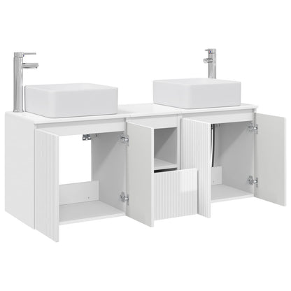 Badkamerkastenset 3 st Hoogglans Wit 53 x 35 x 63 cm
