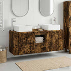 Badkamerkastenset 3 st Gerookt eiken 53 x 35 x 63 cm