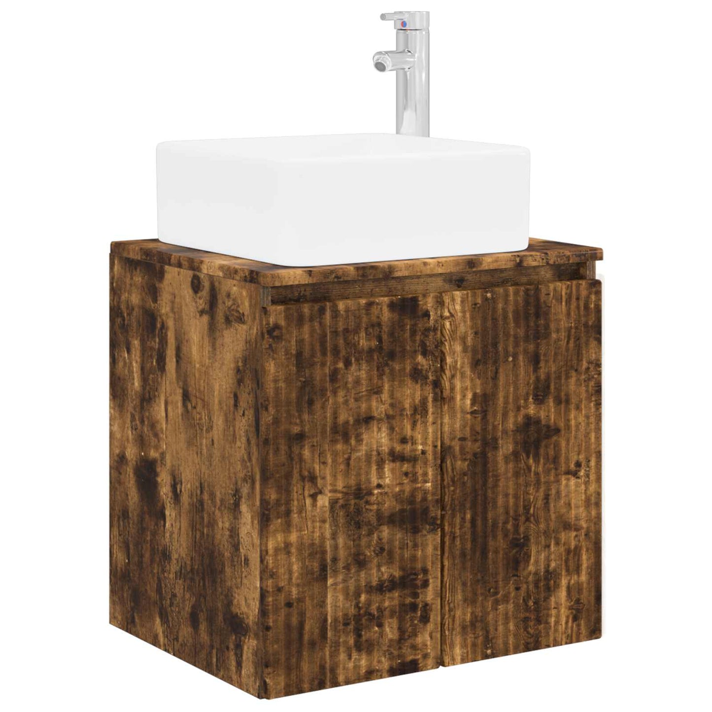 Badkamerkastenset 3 st Gerookt eiken 53 x 35 x 63 cm