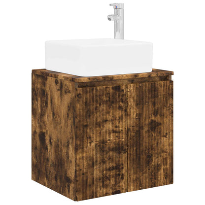 Badkamerkastenset 3 st Gerookt eiken 53 x 35 x 63 cm