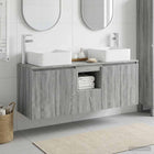 Badkamerkastenset 3 st Grijs Sonoma 53 x 35 x 63 cm