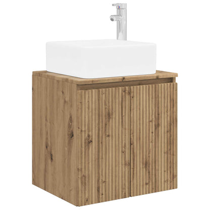 Badkamerkastenset 3 st Artisanaal eiken 53 x 35 x 63 cm
