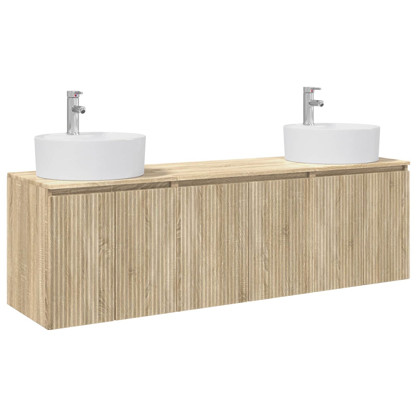 Badkamerkastenset 3 st Sonoma Eiken 49,5 x 44,5 x 65 cm